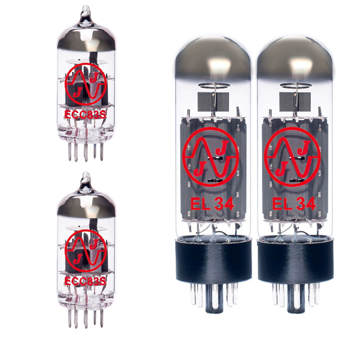 Jeu de lampes de rechange pour Hughes and Kettner Switchblade TSC50 (1 x 12AX7 1 x 12AX7 équilibrée 2 x EL34 appairées)