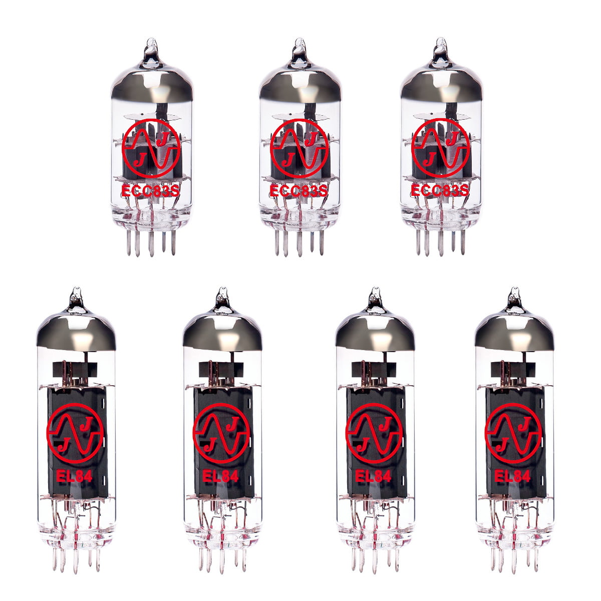Jeu de lampes de rechange pour Hughes and Kettner Tubemeister Deluxe 40 (2 x 12AX7 1 x 12AX7 équilibrée 4 x EL84 appairées)