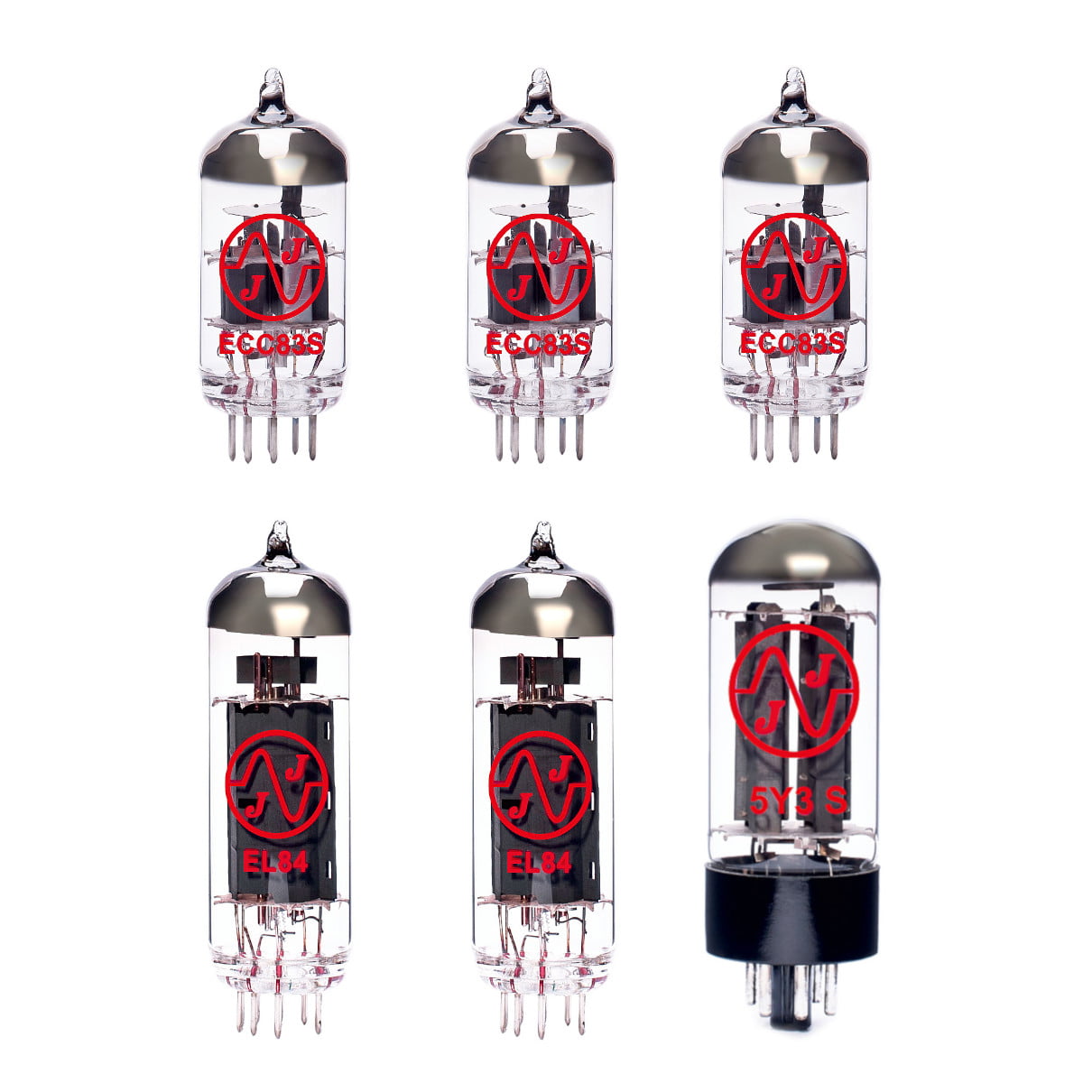 Jeu de lampes de rechange pour Suhr Badger 18 (2 x 12AX7 1 x 12AX7 équilibrée 1 x 5Y3S 2 x EL84 appairées)